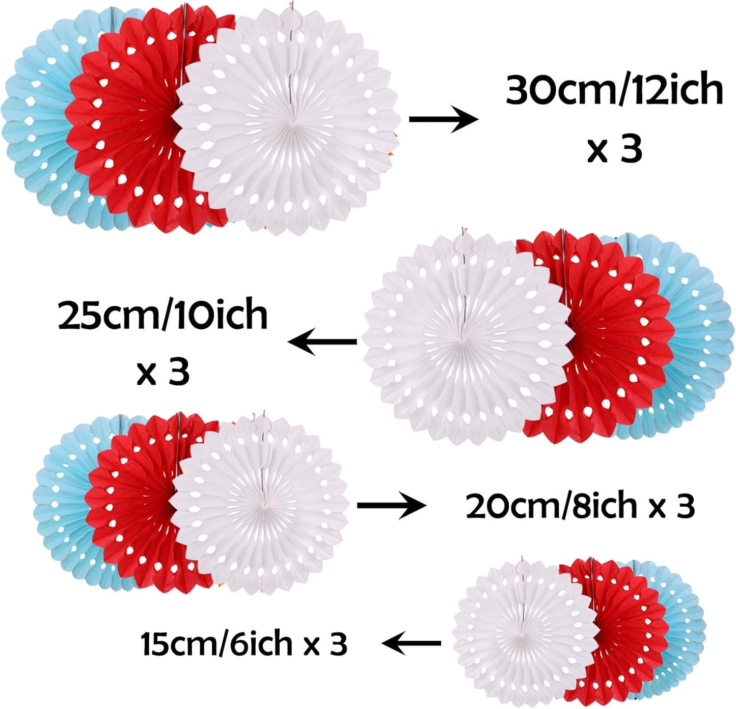 ZOOYOO Hanging Paper Fans Party Decorations,12 Pcs Pastel Rainbow Honeycomb Round Fans,Ceiling Decor for Easter,Wedding,Birthday,Summer Day Party Backdrop