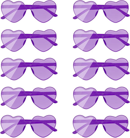 AEAHALY Heart Sunglasses for Women and Men Rimless Heart Shaped Sunglasses Bachelorette Bride Party Accessories