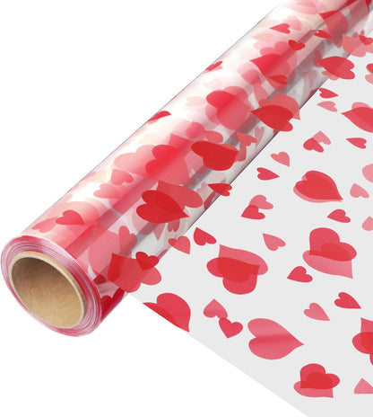 JOYIT 100 ft Clear Cellophane Wrap Roll (31.5 in x 100 ft) - 3 Mil Thicken Cellophane Roll,Cellophane Bags Large,Wrapping Paper for Flower Gift Baskets Wrap (31.5" fold into 16")