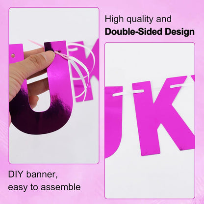 BEISHIDA 116 PCS A-Z DIY Letter Banner Kit Make Your Own Banner Including 111 Letters and Numbers 3 Rope and 2 Threading Device,Customized for Birthday Graduation Wedding Decor Black