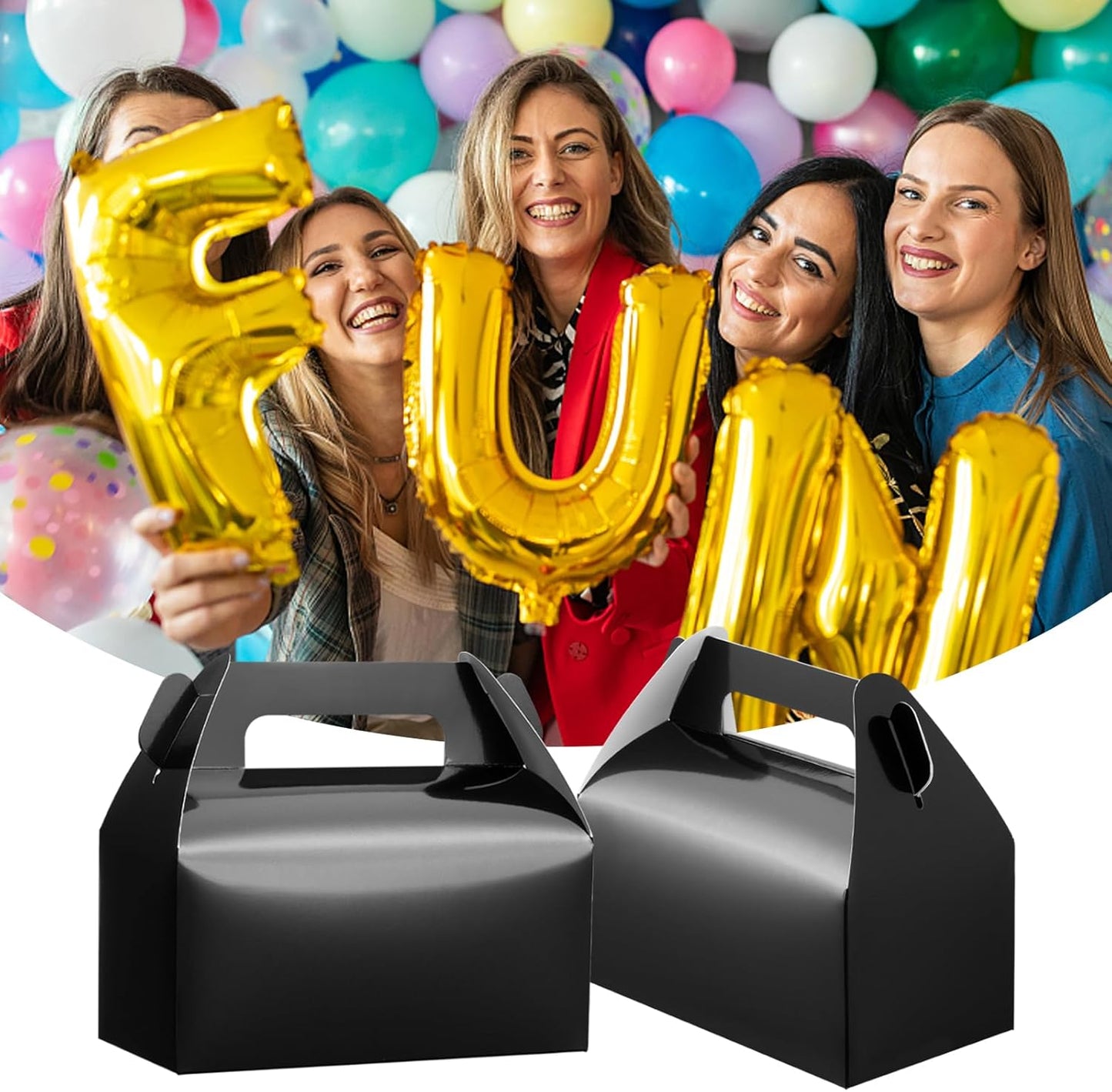 UnicoPak 30 Pack Party Favor Boxes Treat Boxes, White Gable Gift Boxes for Party Favors Goodies Cookies Treats Candies Meals Lunch, 6.5x3.5x3.5 Inches