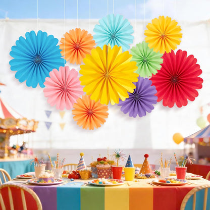 Easy Joy Paper Leaves Decorations for Wall Paper Fans Classroom Decoration Leaves Backdrop Decor Wall Decor,Set of 9