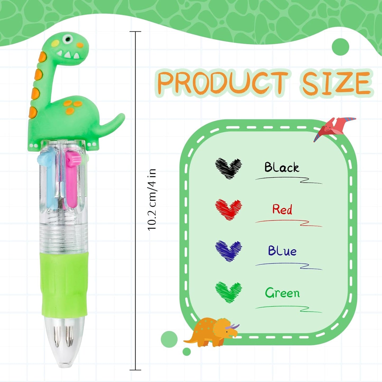 CZWZ 20Pcs Mini Multicolor Pens in One 4-in-1 Cute Pens Bulk for Kids, Fun Kawaii Ballpoint Pens for Birthdays and Children's Party Favors Gifts Teacher School Supplies