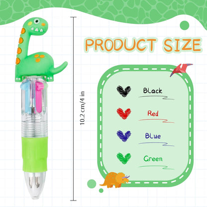 CZWZ 20Pcs Mini Multicolor Pens in One 4-in-1 Cute Pens Bulk for Kids, Fun Kawaii Ballpoint Pens for Birthdays and Children's Party Favors Gifts Teacher School Supplies