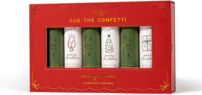 Cue the Confetti Birthday Box (6 Confetti Poppers) – Biodegradable Confetti Poppers for Birthday Parties & Gifts – Eco-Friendly & Spring Loaded for Noise Free Fun.