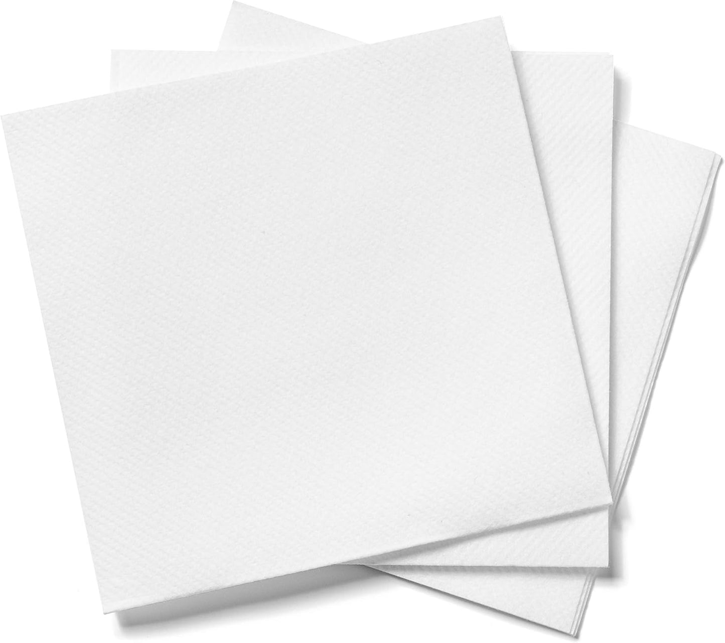 AH AMERICAN HOMESTEAD Cocktail Napkins-Disposable Beverage/Bar Napkins-White Linen-Like Square Napkins-Eco-Friendly & Compostable-Everyday Use, Party or Wedding 4.75inch x 4.75inch (100 Count, White)
