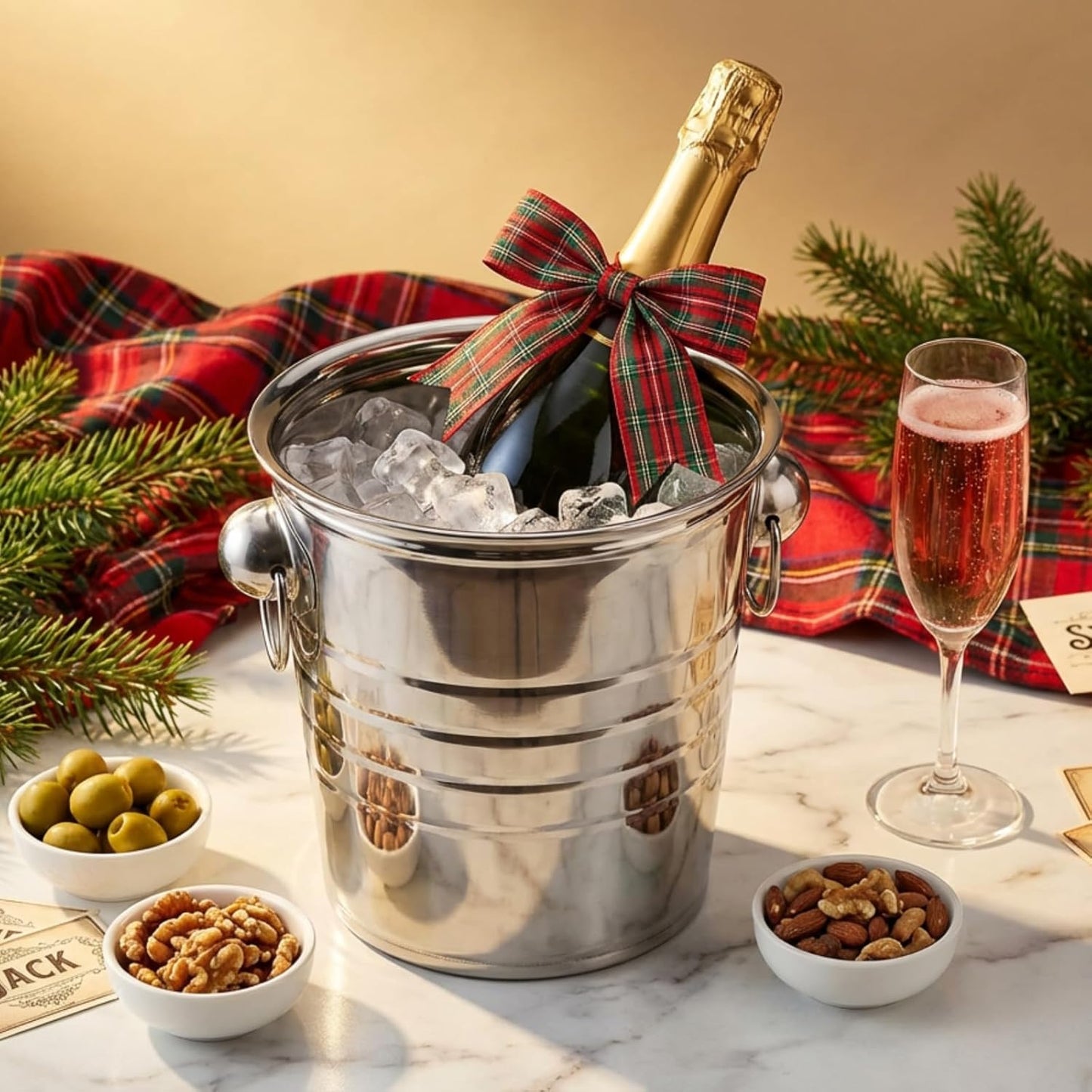 ZENFUN 2 Pack 3 Quart Ice Bucket with Handles, Beverage Tub with Handles, Galvanized Metal Ice Bucket, Drink and Wine Chiller for Bar, Party, BBQ, Great for Indoor and Outdoor Use