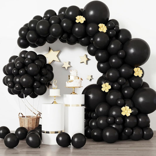 RUBFAC Gold Balloons 129pcs Different Sizes 18 12 10 5 Inch, Metallic Gold Balloon Garland Arch Kit for Graduation Party Wedding Holiday Happy Birthday Decoration - Colors B