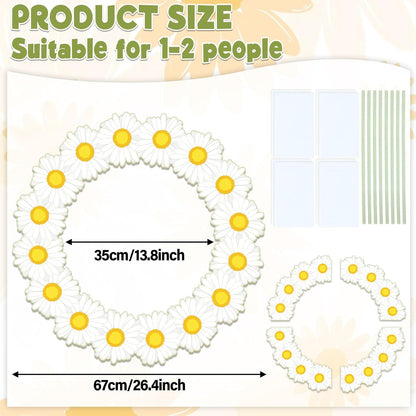 Spring Daisy Photo Booth Props Daisy Birthday Party Decorations 26 Inch Large Flower Selfie Frame Spring Floral Photo Booth Frame Summer Selfie Props Accessories for Birthday Baby Shower Party Supplie