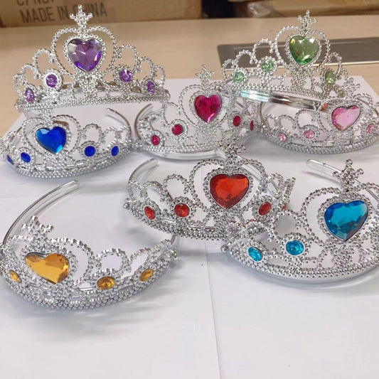 S & E TEACHER'S EDITION 16 Pcs Tiaras Crown Set for Girls, Princess Dress Up Costume Accessories, Bulk Birthday Party Favors & Goodie Bag Fillers, Sparkly Pretend Play Hair Decor for Kids‘ Birthday