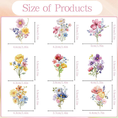 Wildflower Birthday Party Decorations, 36PCS Flower Floral Cupcake Toppers Decoration, Baby in Bloom Baby Shower Cupcake Picks Decor Party Supplies for Gilrs Women