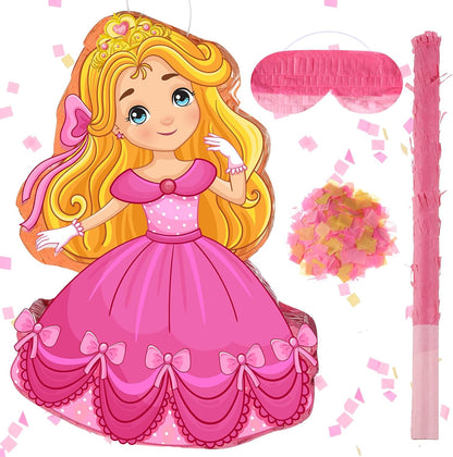 Threan Princess Piñata Fairy Party Decorations Pink Ballet Piñata Ballerina, Birthday Game Set Party Supplies for Girl Princess Theme Baby Shower Butterfly Birthday Supplies Decoration(Fairy)