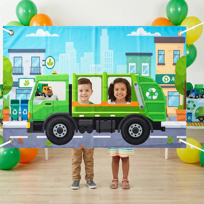 Serencatcher Engineer Party Decorations Photo Prop Backdrop 5x3.3ft Engineer Theme Cutout Backdrop Photo Booth Props Face in Hole Background Banner for Birthday Baby Shower Party Supplies Selfie Frame