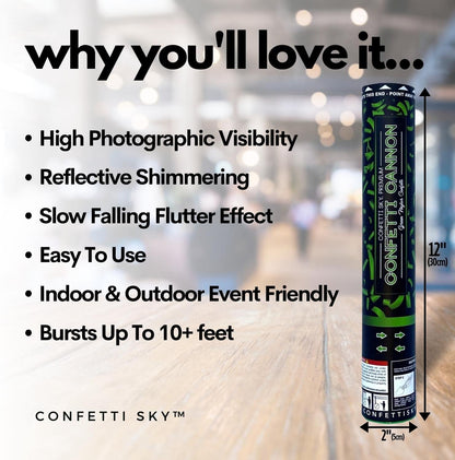 Confetti Sky [6 Pack] 12 Inch Confetti Cannons | Multicolor Confetti Poppers for Wedding Celebration, Birthday Party, Pranks, Graduation, Christmas Eve and New Year Celebration