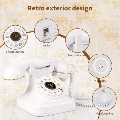 Audio Guest Book Wedding Phone, Audio Guest Book Record Customized Audio Messages Guest Book Alternatives Classic Retro Phone for Parties Birthdays Rentals Confessions Special Occasions
