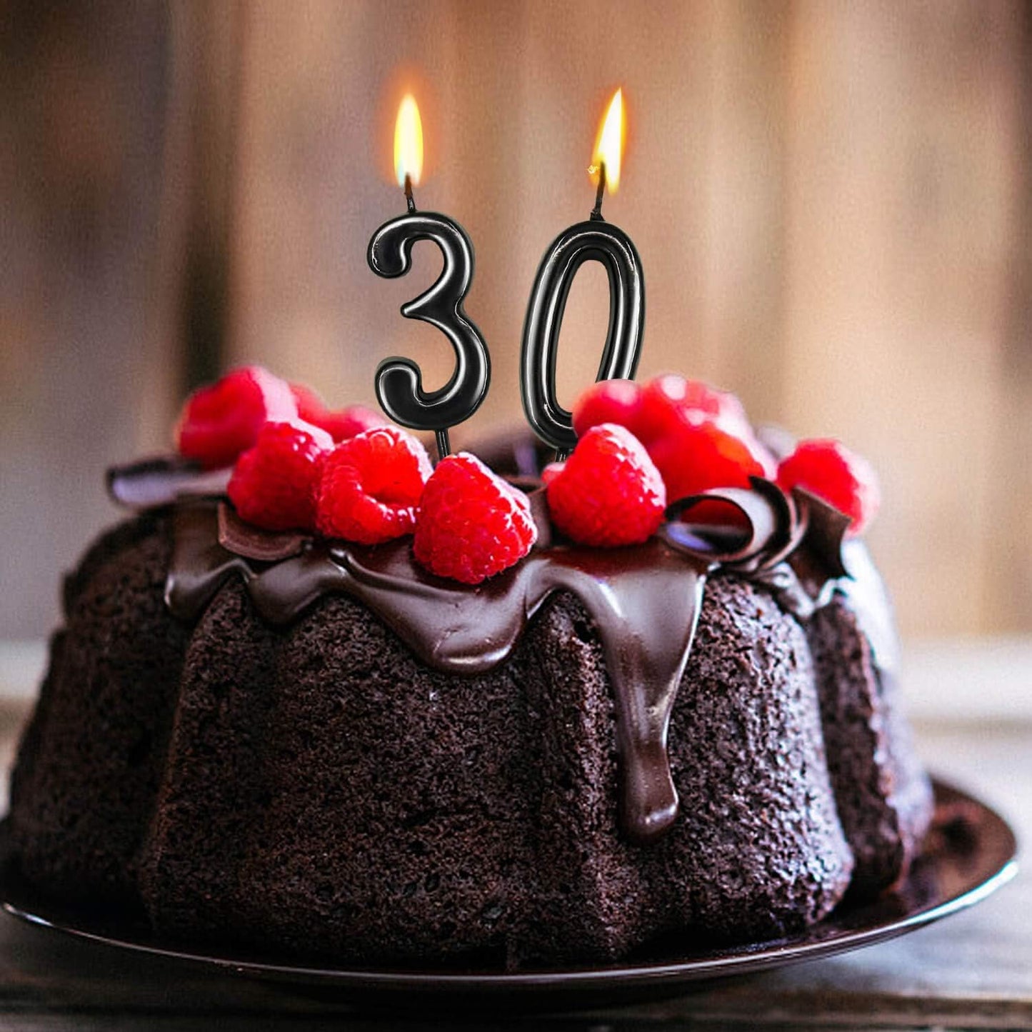 Beanlieve 10-Pieces Numeral Birthday Candles - Cake Numeral Candles Number 0-9 Glitter Cake Topper Decoration for Birthday,Wedding Anniversary,Party Celebration (Colourful)