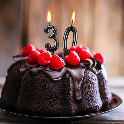 Beanlieve 10-Pieces Numeral Birthday Candles - Cake Numeral Candles Number 0-9 Glitter Cake Topper Decoration for Birthday,Wedding Anniversary,Party Celebration (Colourful)