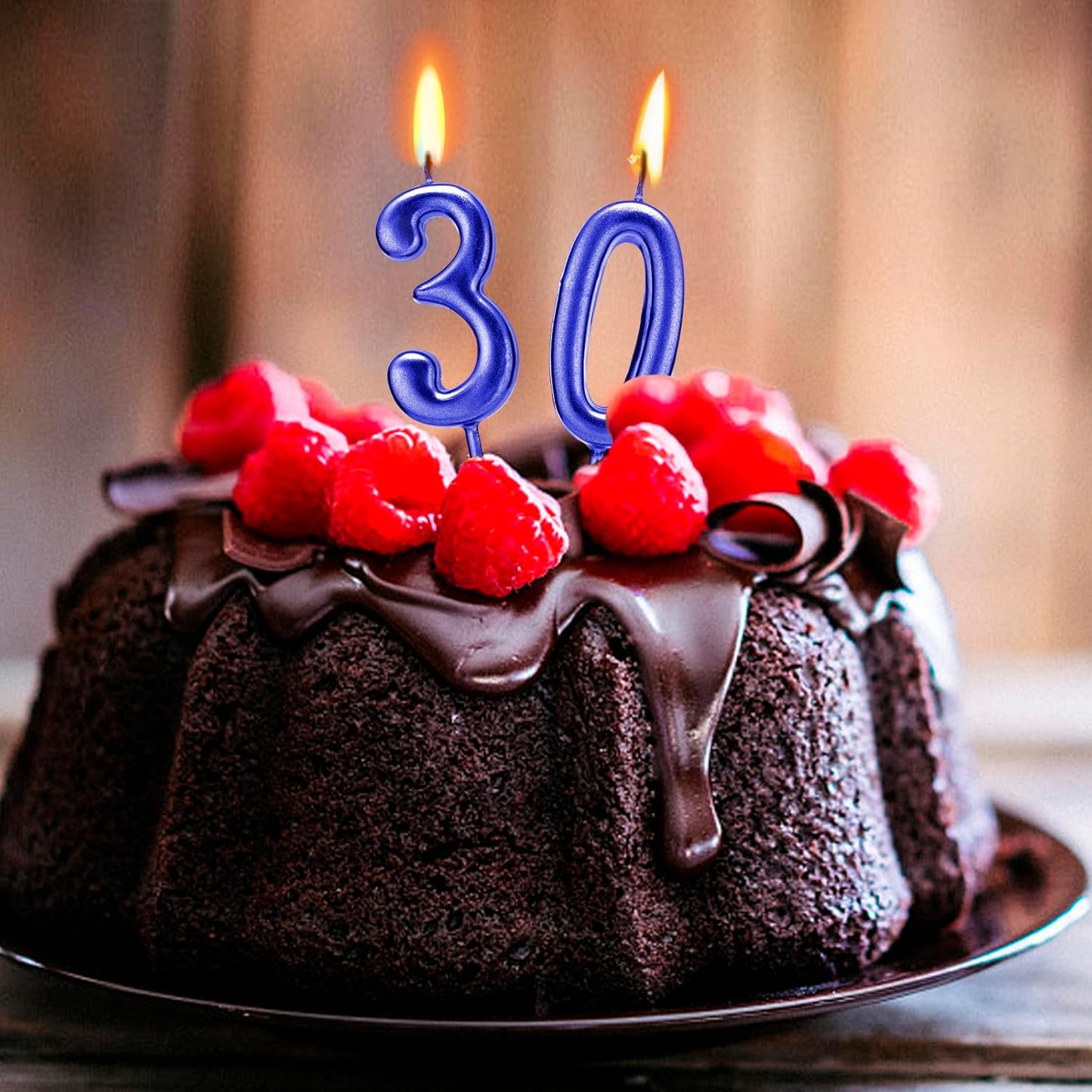 Beanlieve 10-Pieces Numeral Birthday Candles - Cake Numeral Candles Number 0-9 Glitter Cake Topper Decoration for Birthday,Wedding Anniversary,Party Celebration (Colourful)