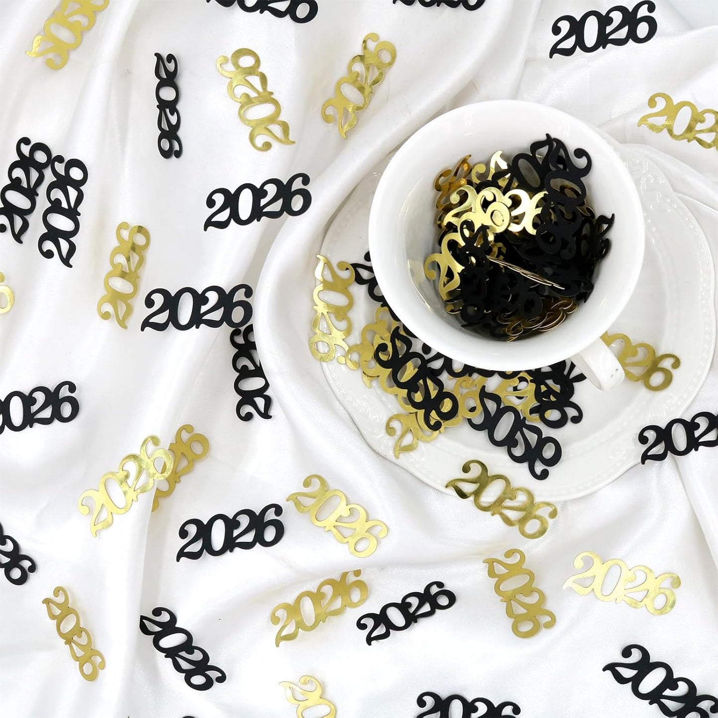 Gold Graduation Confetti Class of 2026, Glitter 2026 Confetti 120pcs for Graduation Party Decorations and New Years Eve Party Supplies 2026.