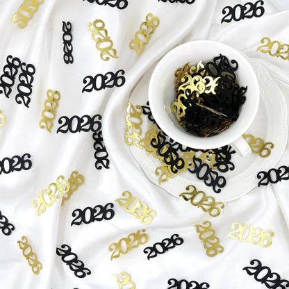 Gold Graduation Confetti Class of 2026, Glitter 2026 Confetti 120pcs for Graduation Party Decorations and New Years Eve Party Supplies 2026.