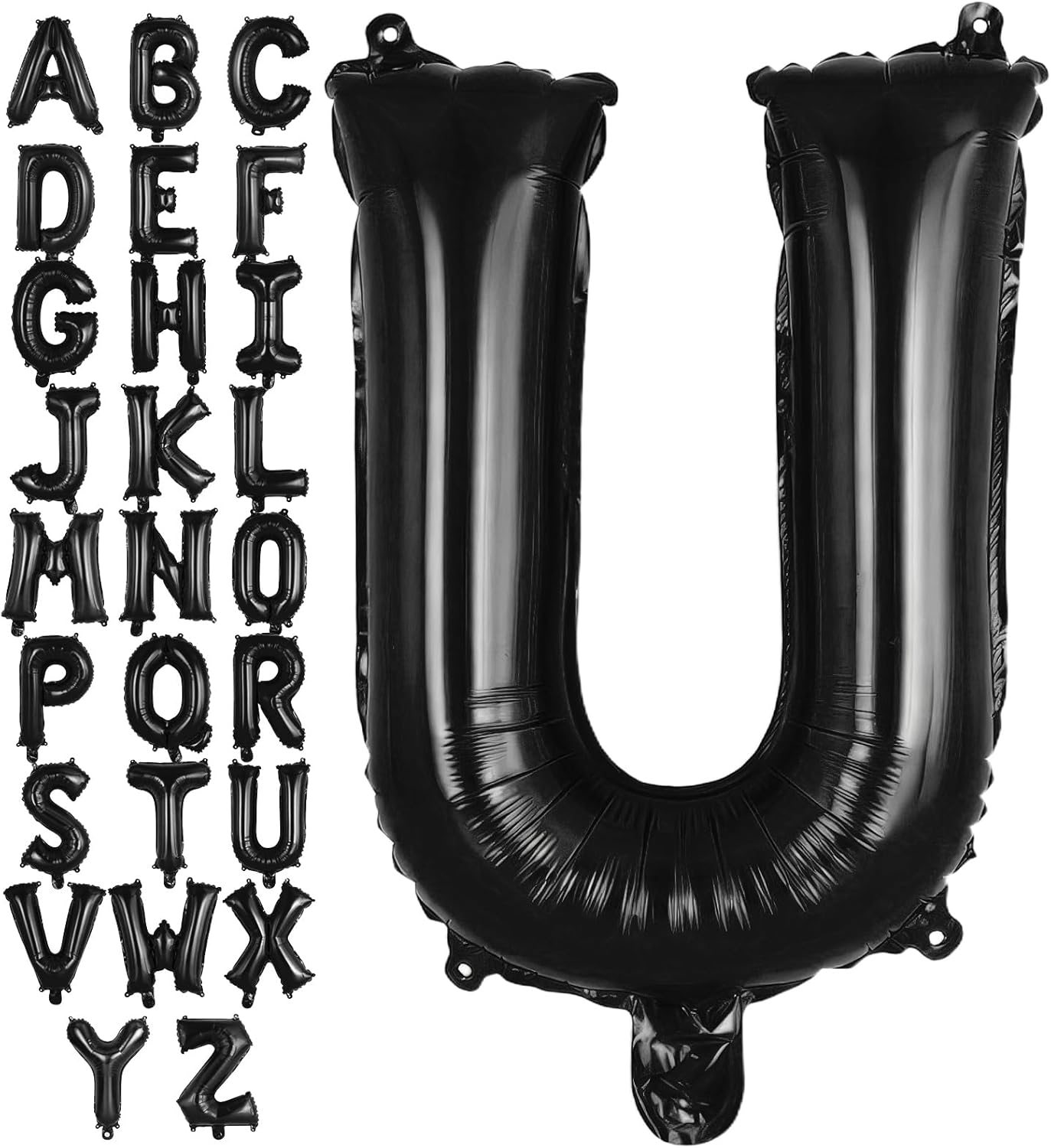 Black Letter A Balloons, 40 Inch Large Foil Letter Balloons, Custom Phrase Balloon for Birthday Party Wedding Anniversary Decoration (Black A)