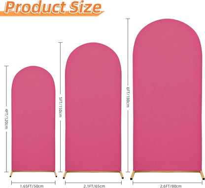 3-Piece Arch Cover Bundle – 7.2FT, 6.6FT & 6FT Stretch Spandex Backdrop Set – Wedding, Birthday & Photo Booth Arch Covers for Every Event
