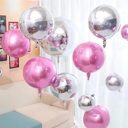 PartyWoo Metallic Gold Foil Balloons 20pcs Different Sizes Pack of 22 15 10 Inch Large Round Foil 4D Inflatable Mirror Ball Mylar Balloons for Graduation Birthday Baby Shower Party Decorations