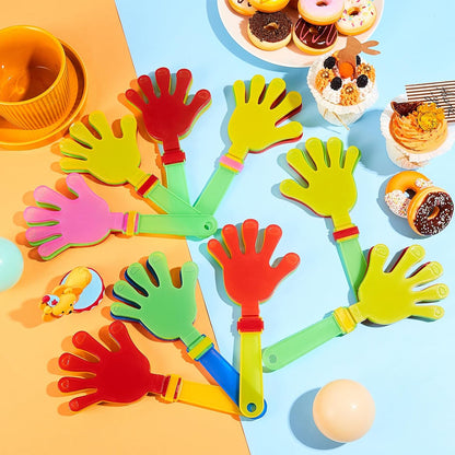 Meooeck 24 Pcs Hand Clappers 11 Inch Large Hand Clappers Noisemakers Bulk Cheer Noise Makers Finger Noise Makers for Sporting Events Fiesta Birthday Rewards Basketball Football Game Party Favors
