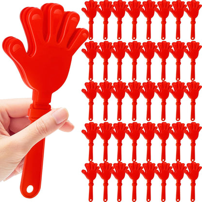 50 Pcs Hand Clappers Noisemakers 7.5 Inch Clappers Noisemakers Plastic Hand Clappers for Birthdays Game Football Sporting Events Cheers Supplies Dance Basketball Football Noisemakers(Black)