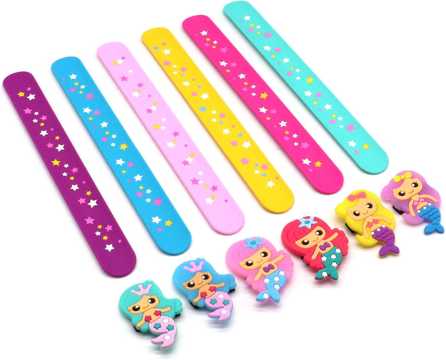 Cat Slap Bracelets for party- Silicone Wristbands Adjustable Party Favors, Classroom Prizes, Carnival Games - Birthday Gifts for Adults(6Pack)-LOCHSOEL