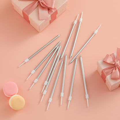 Pink Gold Long Thin Birthday Candles, Cake Candles, Birthday Parties, Wedding Decorations, Party Candles