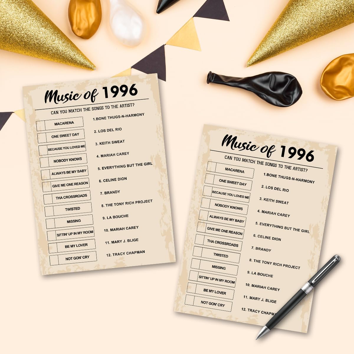 QUPT 40th Birthday Party Games, Movies in 1986 Games, Birthday Party Supplies for Adults, Fun 1986s Party Game，Pack of 30 Cards