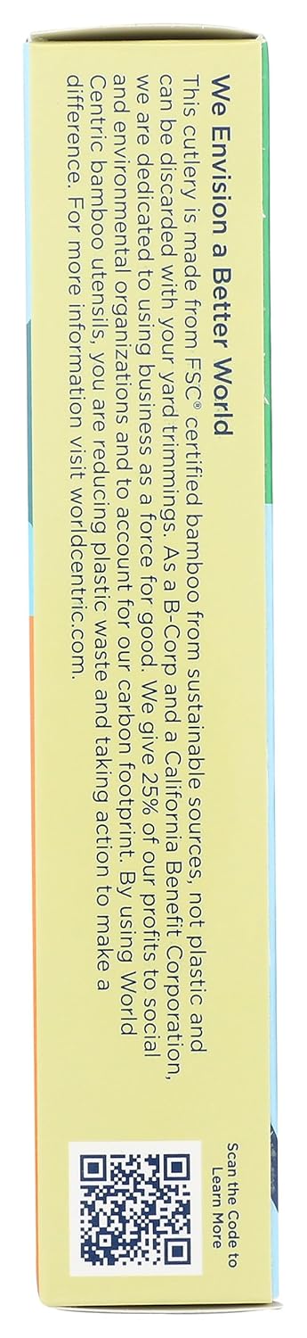 World Centric, Assorted Bamboo Cutlery, 24 Count