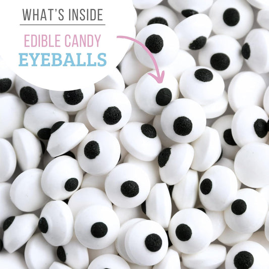 Sweets Indeed Dye-Free Candy Eyeball Sprinkles, 2.92 oz | Edible Sugar Eyeball Decorations for Cookies, Cupcakes & Cakes | No Artificial Dyes