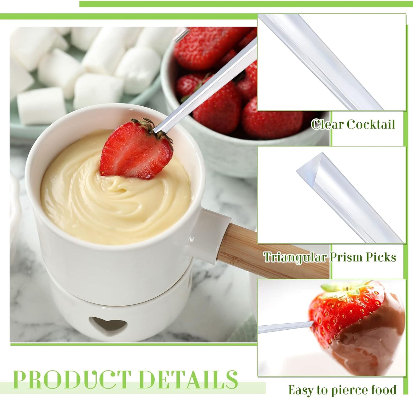 5000 Pieces 3.54 Inch Prism Picks Clear Triangular Plastic Cocktail Prism Picks Stylish Garnish for Cocktails, Ideal Toothpicks for Appetizers Drinks Versatile Fancy Skewers