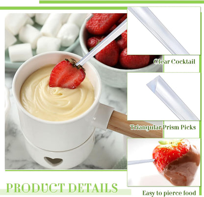 5000 Pieces 3.54 Inch Prism Picks Clear Triangular Plastic Cocktail Prism Picks Stylish Garnish for Cocktails, Ideal Toothpicks for Appetizers Drinks Versatile Fancy Skewers