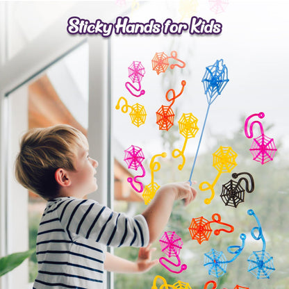 30 Pcs Sticky Spider Web Sticky Hands for Kids Bulk Halloween Party Favors Decorations,Spider Webs for Classroom Prizes,End of The Year Gifts Goodie Bags Stuffers Pinata Stuffers for Boys Girl