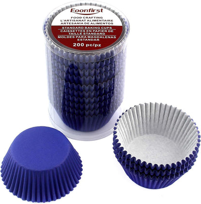Standard Size Baking Cups Food-Grade Greaseproof Paper Cupcake Liners 200 Pcs (Natural)