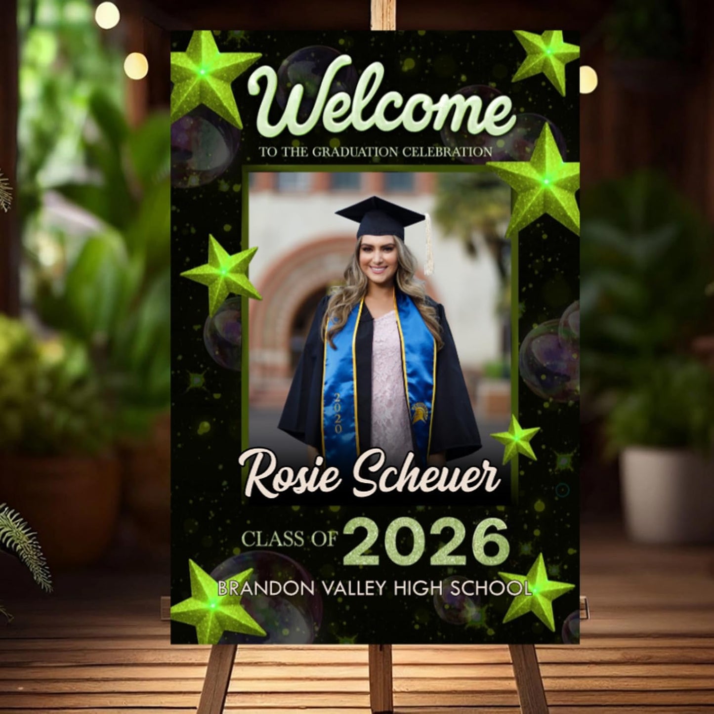 Graduation Party Welcome Sign, Photo Graduation Poster, Graduation Decorations, Grad Party Sign, Grad Welcome Sign, Graduation gift for best friend, Graduation gift for daughter, sister, brother - 1