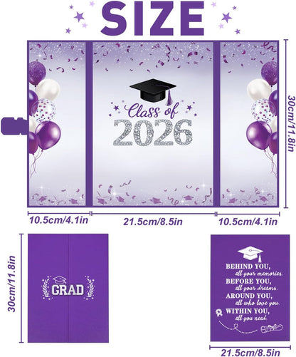 QIYANPAX Graduation Guest Book 2026, Blue and Gold Graduation Decorations Class of 2026, Graduation Signature Book, Congrats Grad Guest Book Alternative, Unique Graduation Gifts