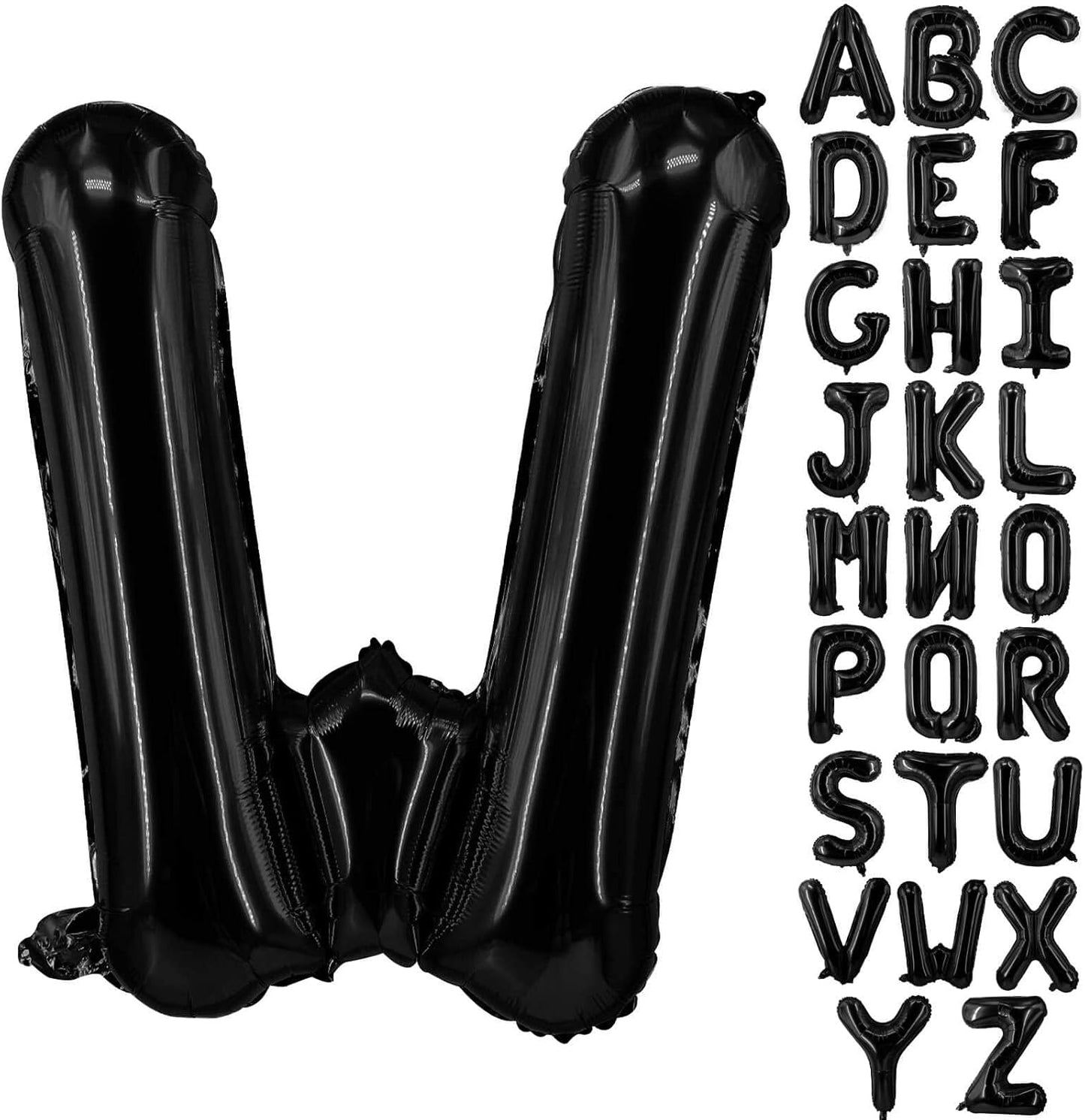 Lovoir 40 Inch Large Black Letter A Balloons Big Size Jumbo Mylar Foil Helium Balloon for Birthday Party Celebration Decorations Alphabet Black A