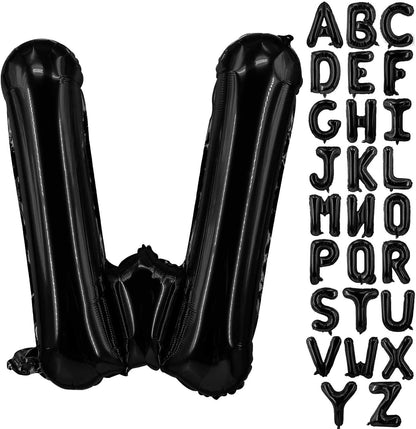Lovoir 40 Inch Large Black Letter A Balloons Big Size Jumbo Mylar Foil Helium Balloon for Birthday Party Celebration Decorations Alphabet Black A