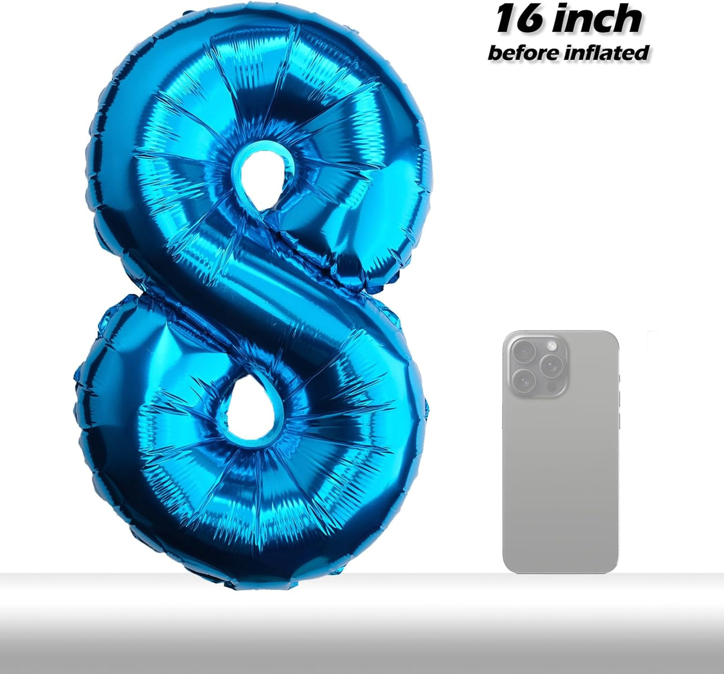 [20 Pcs] 16" Gold Foil Number Balloons (2 sets of 0-9) - Mylar Aluminum Hanging Decorations for Graduation, Birthday, Christmas & New Year's Eve Parties