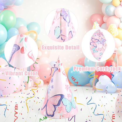 CANREVEL 12 PCS Party Hats for Adults, Party Headwear, Happy Birthday Hats, Birthday Party Decorations for Women Men