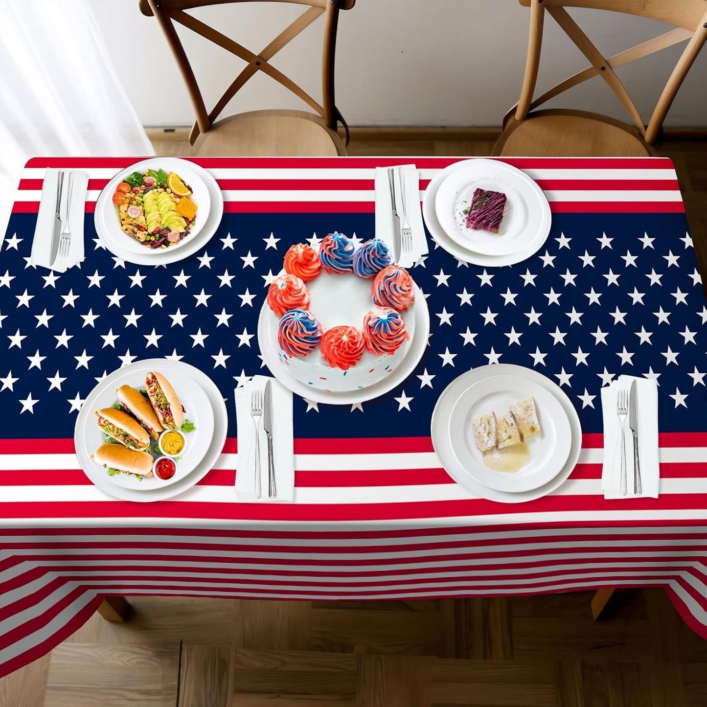 Childom 1 Pack Fourth of July Coloring Tablecloth for Kids,4th of July Crafts for Kids 30"x72" Giant Coloring Poster Table Cloth,Large Paper Poster Crafts Party Activities,4th of July Paper Tablecloth