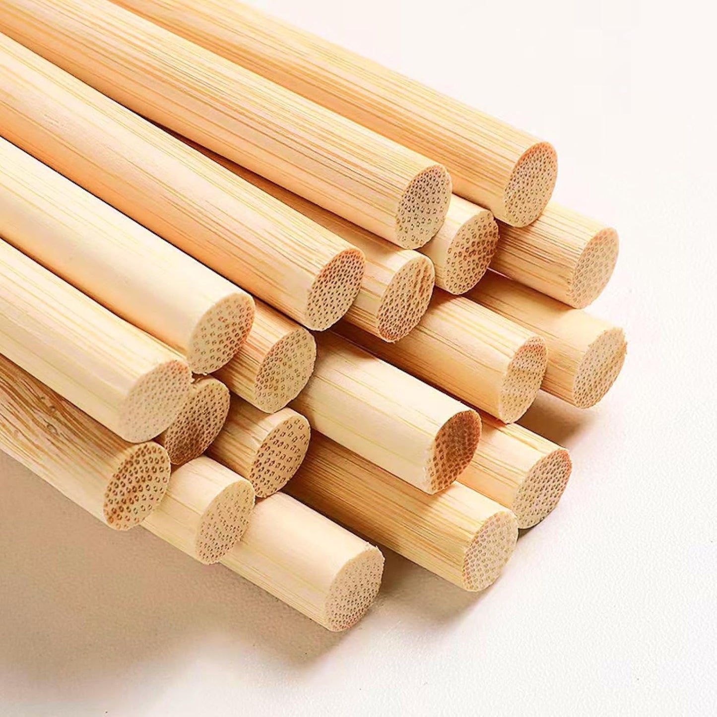 Dtmasao 1/4 x 12 Inch 25 PCS Dowel Rods Wood Sticks Wooden Dowel Rods - Unfinished Bamboo Sticks - for Crafts and DIYers