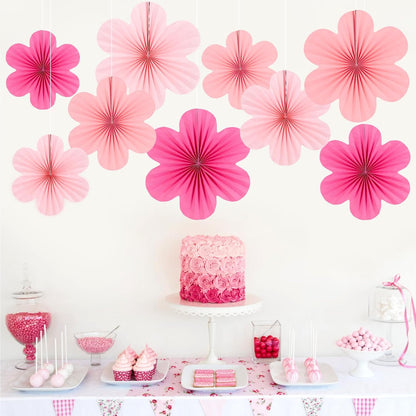 Easy Joy Paper Leaves Decorations for Wall Paper Fans Classroom Decoration Leaves Backdrop Decor Wall Decor,Set of 9