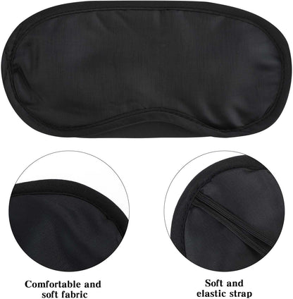 COMNICO 6pcs Blindfold Eye Mask Shade Cover Eye Mask Sleep Masks Sleeping Mask Party Supply with Adjustable Strap for Men and Women (Black)