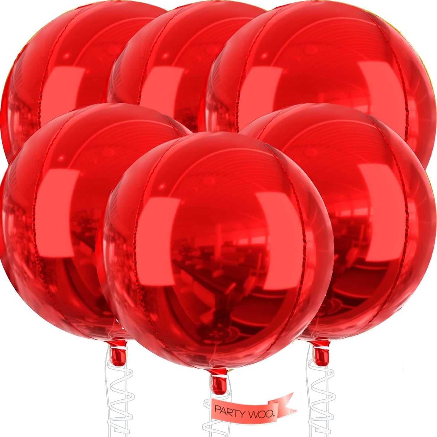 PartyWoo Metallic Gold Foil Balloons 20pcs Different Sizes Pack of 22 15 10 Inch Large Round Foil 4D Inflatable Mirror Ball Mylar Balloons for Graduation Birthday Baby Shower Party Decorations