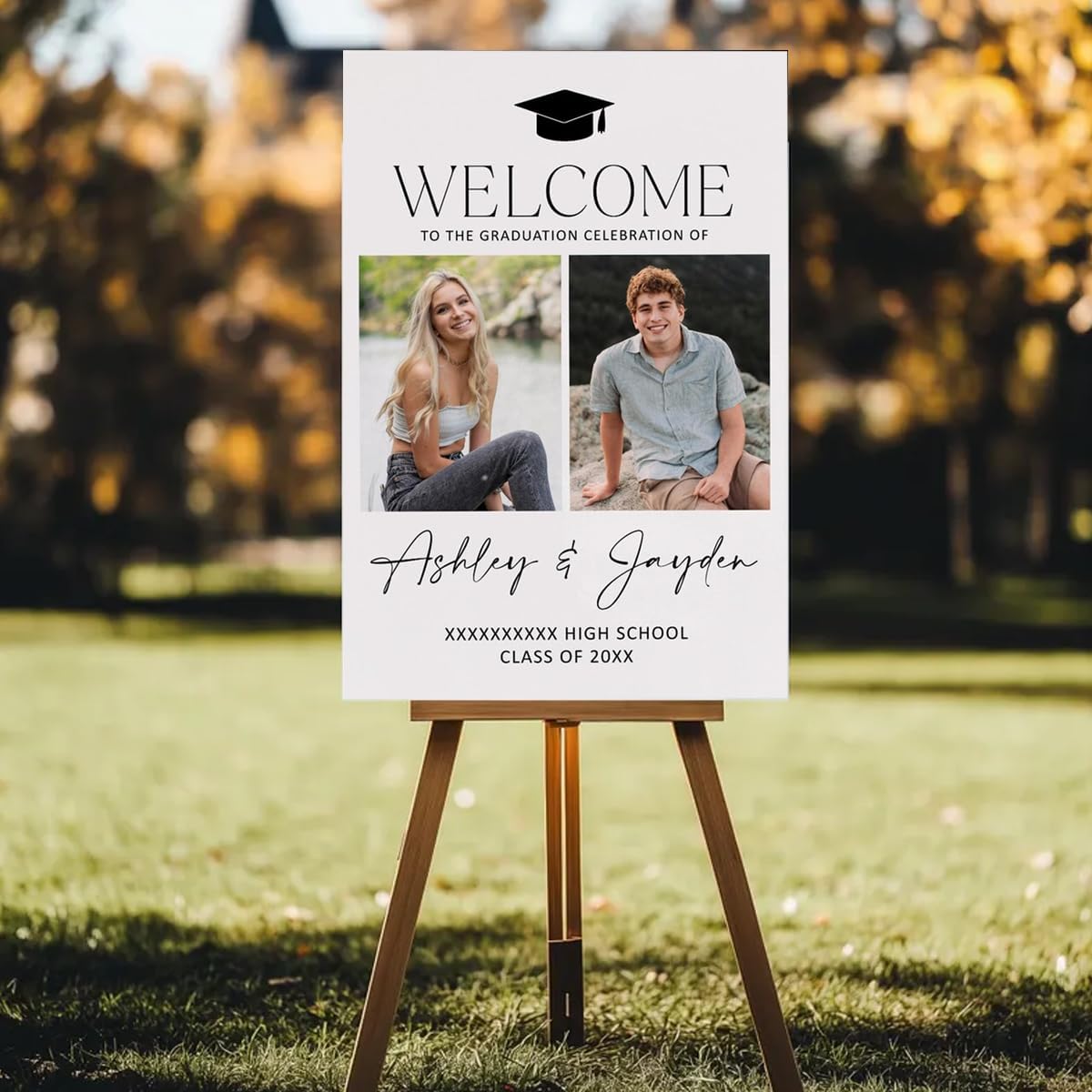 Graduation Party Welcome Sign, Photo Graduation Poster, Graduation Decorations, Grad Party Sign, Grad Welcome Sign, Graduation gift for best friend, Graduation gift for daughter, sister, brother - 1